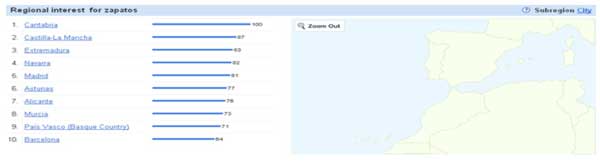 Captura de pantalla de búsqueda en Google Trends